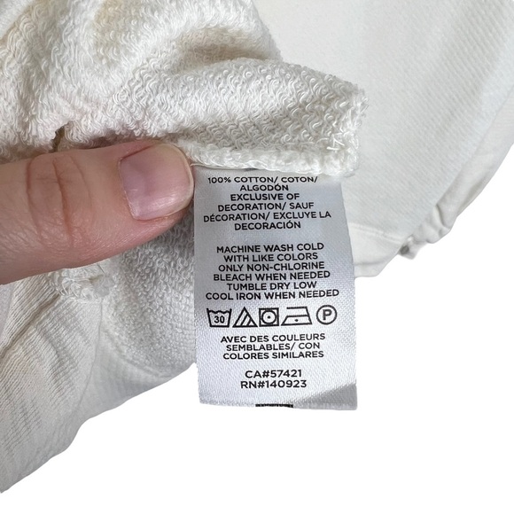 NWT LOFT White Eyelet Pullover Poet Sleeve Knit Blouse - Picture 9 of 12